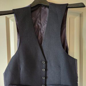 Men's Dior 6-Button Vest- Blue Pinstripe 38R